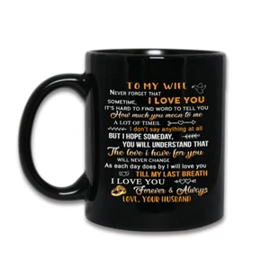 Taza de café romántica para siempre y siempre To My Wife Never Forget taza de regalo para mujer - Imagen 1 de 5