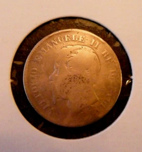 1862-N Bronze Italian 5 Centesimi - Vittorio Emanuele II Re D' Italia - Picture 1 of 3