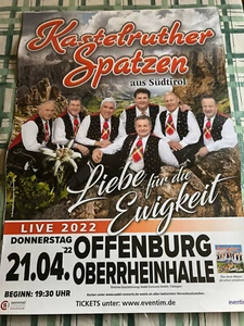 Konzertposter/Tourposter ** Kastelruther Spatzen ** Offenburg 21.04.22 - Bild 1 von 1