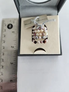 From my mom’s closet: Majorica pearl imitation 5-band ring - Picture 1 of 1