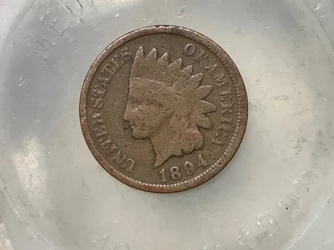 1894 Indian Head Cent Doubled Date Error Coin *Grand Pa’s Collection* Neat Error Cover