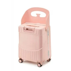 18" 4 Wheel Ride-on / Carry-on Suitcase Stroller for Kids (Pink) - Picture 1 of 9