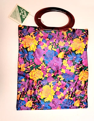 Vintage 1960s Retro Mod Ladys Pride Fertig Purse Tote-All Tote Lucite Handle NWT - Image 1 of 4