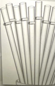 (4) NEW Clear REUSABLE Tritan Plastic Drinking Straws 9.75 Long BPA-FREE Tumbler - Picture 1 of 5
