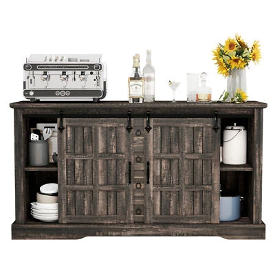 Farmhouse Sideboard Buffet Storage Cabinet Cupboard W/ 4 Drawer for Home Kitchen - Image 1 of 4
