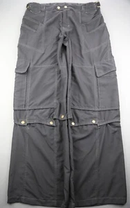 Men's Murkobeye Cargo Pants Snap Off Leg 12 Pocket Boot Cut Black Size M (33x32) - Picture 1 of 10
