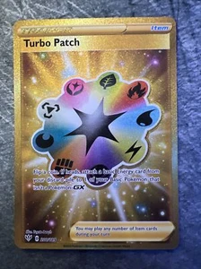 Turbo Patch 200/189 Gold Secret Sword & Shield Darkness Ablaze Pokemon Card - Picture 1 of 4