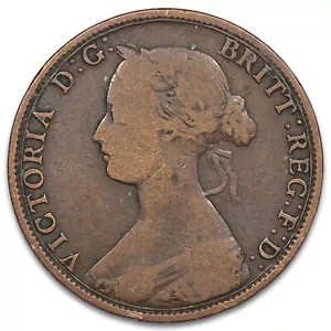 Royaume-Uni - 1/2 penny 1864 - Victoria - "bun head" - bronze - KM.748 - monnaie - Imagen 1 de 2