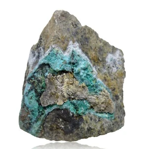 SELTENE CHRYSOCOLLA MINERALPROBE - LONGLANDS FELL MINE, CUMBRIA, ENGLAND - Bild 1 von 2