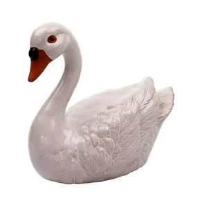 Vintage 1988 Country Decor Glazed Ceramic Swan BIRD Terracotta By CBK LTD NICE - Picture 1 of 8