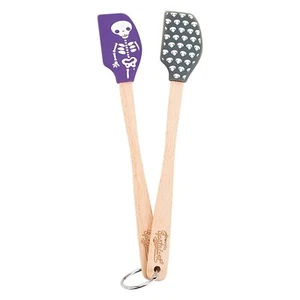 Tovolo Spatulart 8" 2pz Set mini spatola in silicone scheletro di Halloween - Foto 1 di 1
