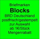 Blocks - große AUSWAHL - pf+gest. - ab 1€/St. - Mengenrabatt - Bund BRD DDR
