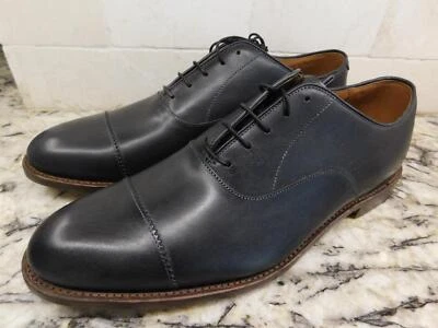 JCrew $298 Oar Stripe cap-toe oxfords in Italian leather 13 dark pacific k9321 — 第 1/4 张图片