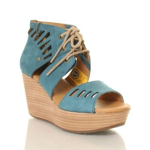 CAT-CATERPILLAR NUEVAS Para mujeres Alma Recorte Cuero Cuña Sandalias Zapatos TEDO - Imagen 1 de 11