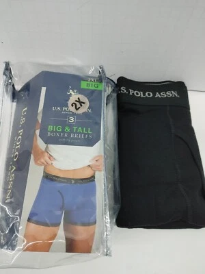ВИНТАЖНЫЙ U.S. Polo ASSN. Мужские трусы-боксеры большой и высокий (1) черный размер 2XL - Изображение 1 из 3