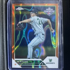 2023 Topps Pro Debut Chrome JR Ritchie Orange Lava Refractor #11/25