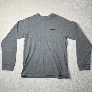 Patagonia Responsibili-Tee Ridge Men's Size XS Long-Sleeved Line Logo Gray - Picture 1 of 18