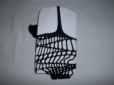 Medias de tirantes de red transparente rectangulares y circulares negras nip gótico cyberpunk Foto 1 de 2