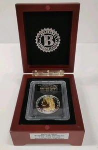 1879 Schoolgirl Morgan 24k Gold Gilded Coin 1 Troy Oz .999 Fine Silver Art Round - Picture 1 of 6