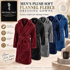 MICHAEL PAUL MENS DRESSING GOWN HOODED SUPER SOFT&COSY FLEECE ROBE SIZES M-5XL