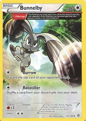 Bunnelby (Omega) Uncommon XY - Primal Clash 121/160 NM Normal - Image 1 of 2