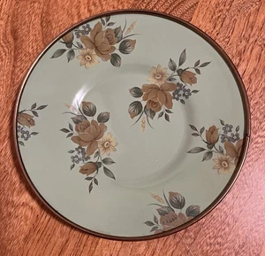 Camp MACKENZIE CHILDS Piattini Piatti 6” Verde 1995 Smalto Floreale Nuovo con etichette - Foto 1 di 3