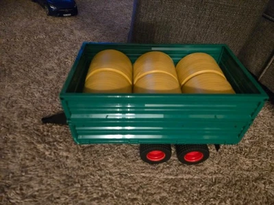 Bruder Farm Tandem Axle Tipping trailer with removable top. Green  - Image 1 of 4