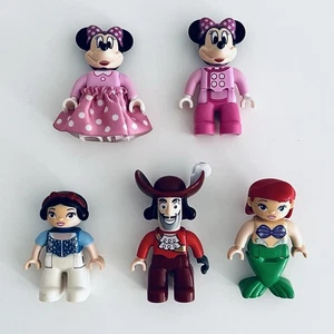Lot 5 Figures LEGO DUPLO Disney Minnie, Huk, Little Mermaid & Snow White genuine - Bild 1 von 4