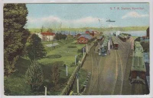 B9732: 1911 Hamilton, Kanada Bahnhof Postkarte - Bild 1 von 2