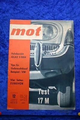 MOT 12/61 Vetro Isar S 1004 Ford 17 M Simca 1000 Daf Usato VW 1949-1962 - Immagine 1 di 2