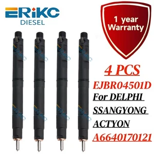 4PCS Common Rail Injector EJBR04501D A6640170121 for SSANGYONG ACTYON - Picture 1 of 6