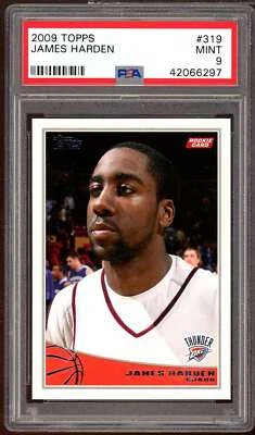 James Harden Rookie Card 2009-10 Topps #319 PSA 9 - Image 1 of 2
