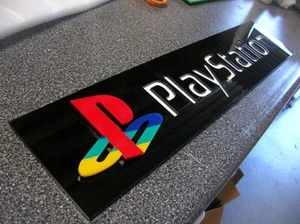 PLAYSTATION 3D sign ART gaming Nintendo Sega classic games new console computer - Picture 1 of 12
