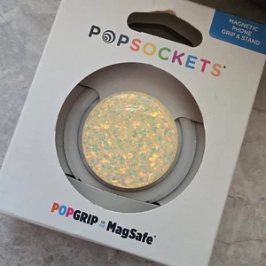 POPSOCKETS Iridescent White Confetti MagSafe Magnetic Phone Grip/Stand -Open Box - Photo 1 sur 4