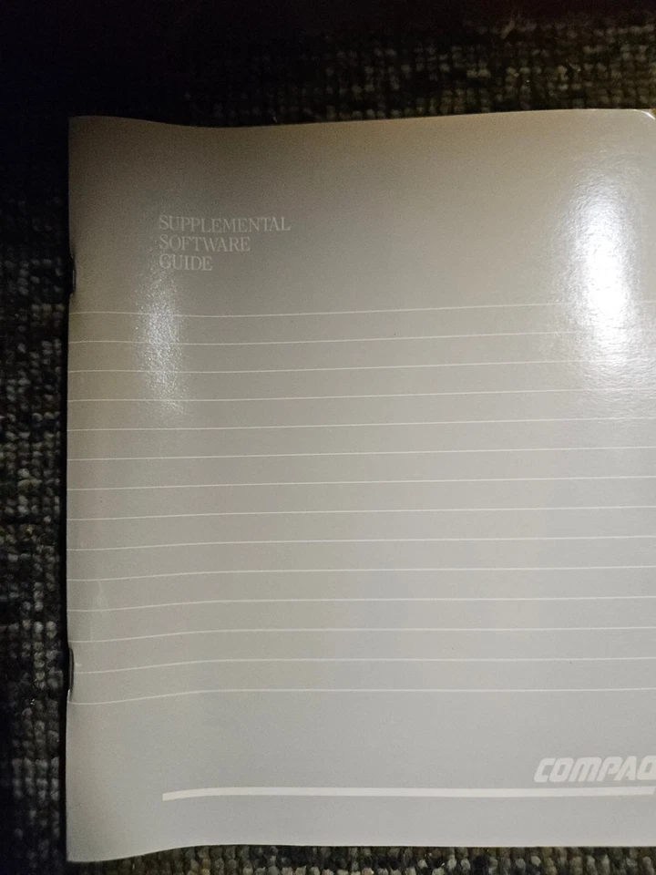 COMPAQ SUPPLEMENTAL SOFTWARE GUIDE Manual - Image 1 of 1