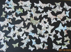 150 Butterfly Shaped Map Table Confetti / Paper Crafting - Picture 1 of 7