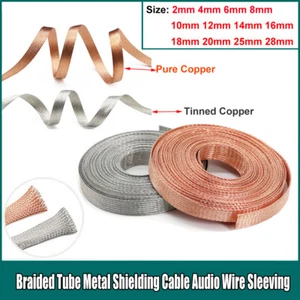 Tubo trenzado de cobre puro/cobre estañado cable de protección de metal funda de cable de audio - Imagen 1 de 14