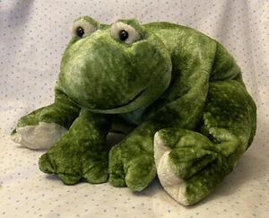 Peluche vintage 2001 Mary Meyer Jumbo rana verde fagiolo 18" - Foto 1 di 8