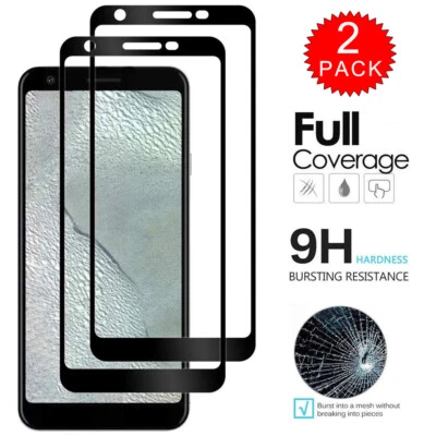 For Google Pixel 5 4a 4 3a 3 2 XL Full Coverage Tempered Glass Screen Protector  - Image 1 of 4