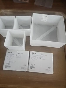 IKEA STUK Box With Compartments White 2 NEW 4 Open Box LOT OF 6 - Picture 1 of 17
