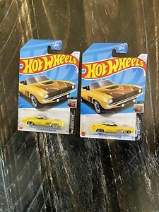 Lot of 2- 2024 Hot Wheels - Kroger Exclusive - '70 Plymouth Barracuda - Yellow