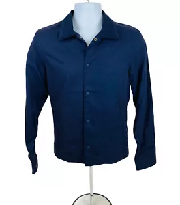 Levis X Josh Peskowitz Mens Shirt Jacket Blue Snap Pockets Collar XS 0 New - Picture 1 of 10