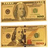2PCS Old and New Gold Foil USA Banknote 100 Dollar Bills Bank Note Paper Money