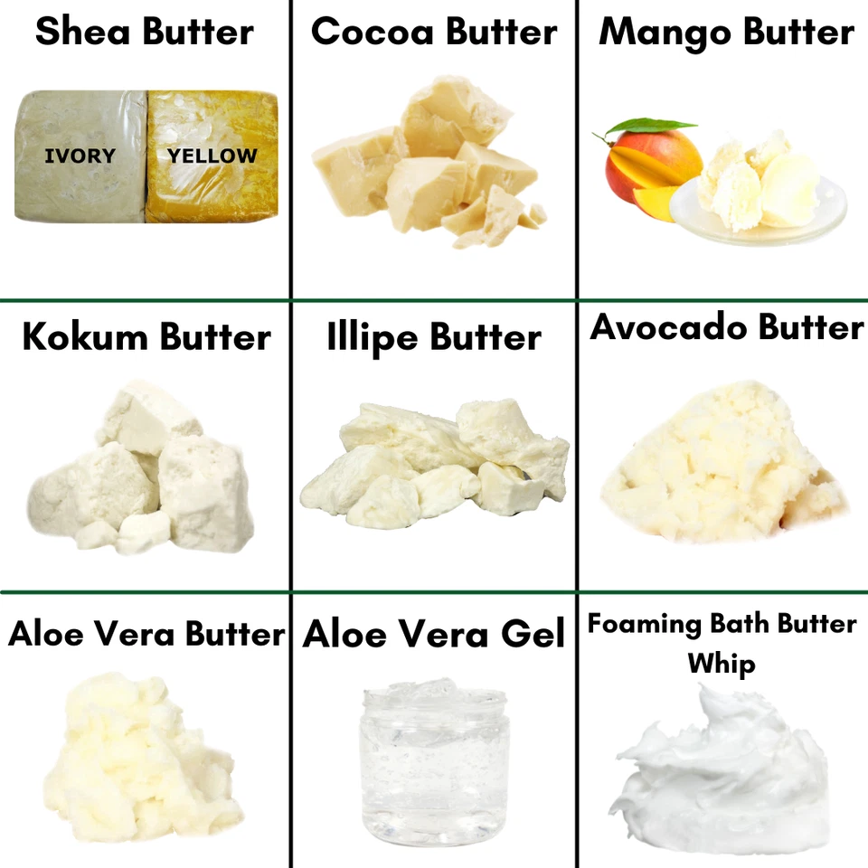 TOP BODY BUTTERS / WHIPS Aloe Cocoa Illipe Kokum Mango Shea Foaming Bath Bulk - Image 1 of 4