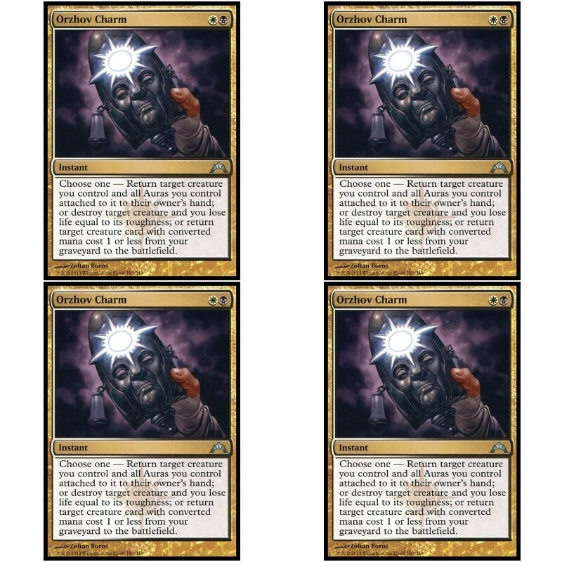 4 x ORZHOV CHARM NM Gatecrash mtg Gold - Instant Unc - Image 1 of 1