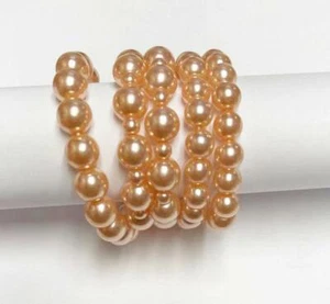 PULSERA ELÁSTICA PERLA COLOR MELOCOTÓN 5 CAPAS (556 PH) - Imagen 1 de 1