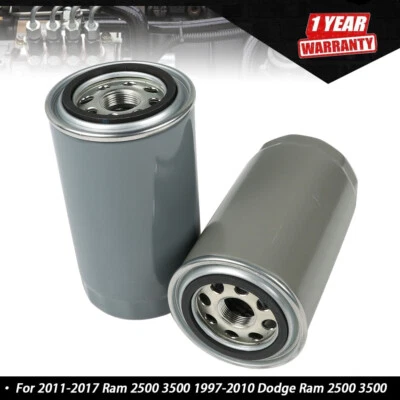 Filtro de aceite de motor diésel 2 piezas para Ram 3500 2011-17 1997-2010 Dodge Ram 5,9/6,7 l Foto 1 de 4