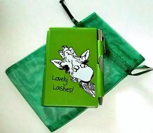 Wellspring Flip Note w/ Pen - Lovely Lashes 1697 With Organza Gift Bag flipnote - Picture 1 of 5