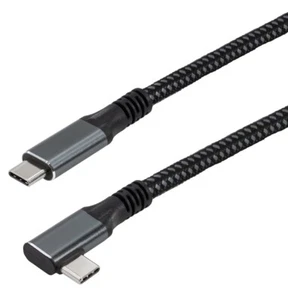 1m USB C 3.2 Kabel Wtyczka kątowa E-Marker Chip do 20Gbit / s Kabel szybkiego ładowania - Zdjęcie 1 z 7