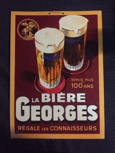 ANTIQUE GEORGES J BEER ADVERTISING CARDBOARD - Picture 1 of 2